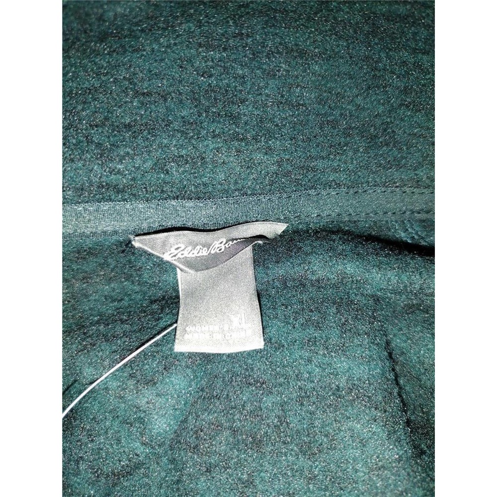 Eddie Bauer Ladies' Quarter Zip Pullover Fleece Ultrasoft 1/4 Zip Green XL - Picture 9 of 10